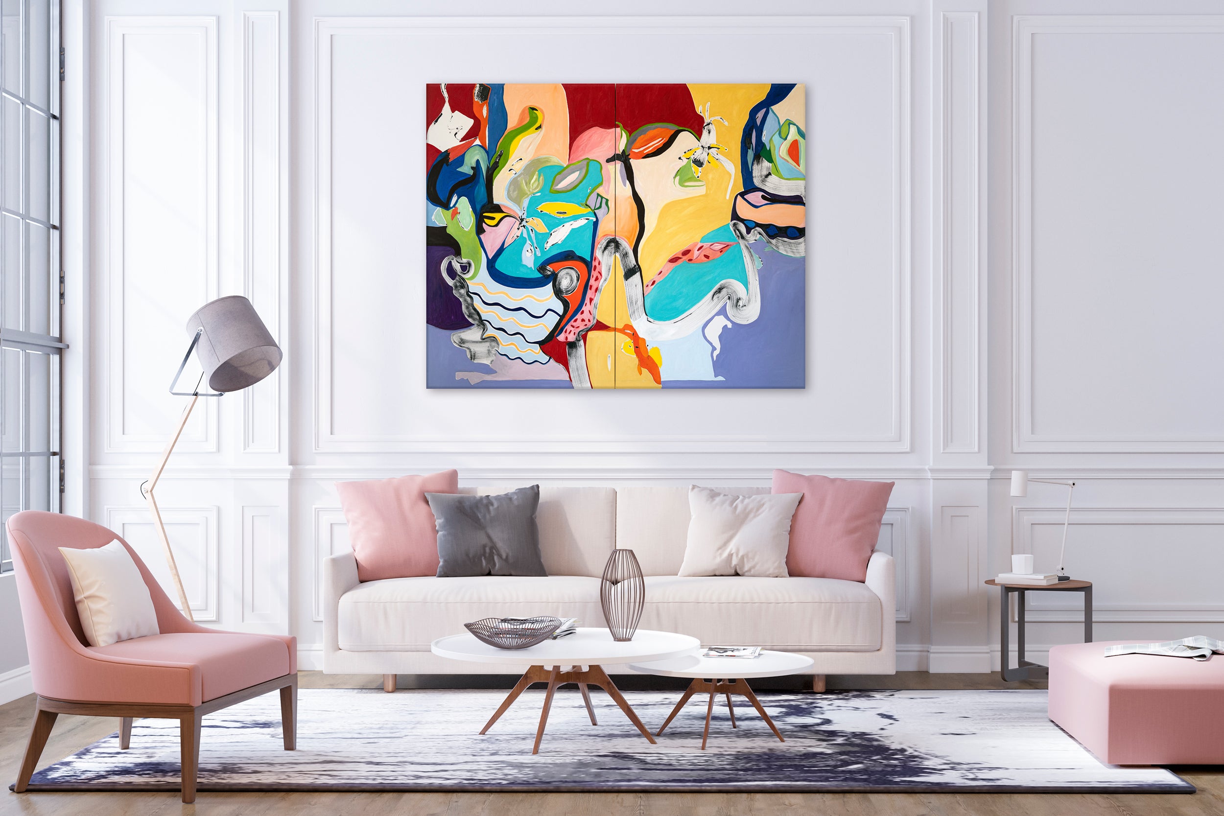 Amuse Bouche (Diptych, 76”x68”)