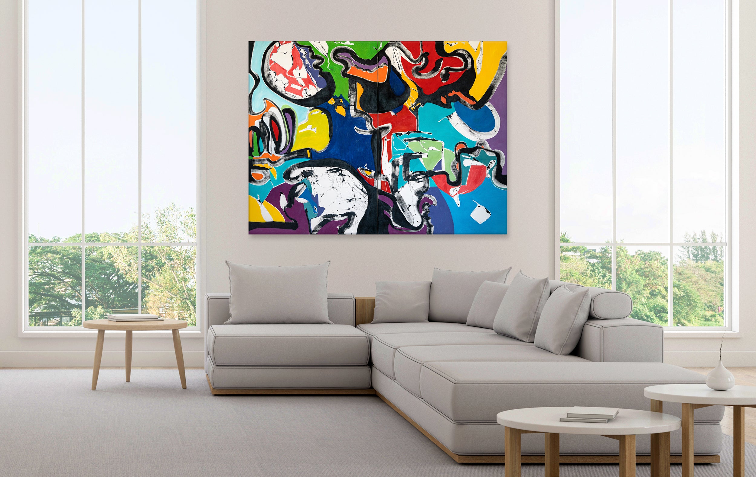 Deductive Reasoning (Diptych, 96”x72")