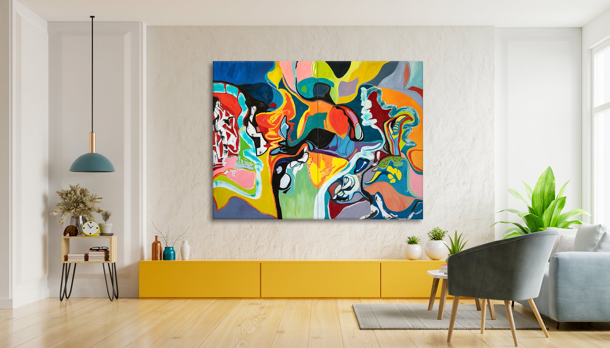 Through the Looking Glass (Diptych, 96”x72")