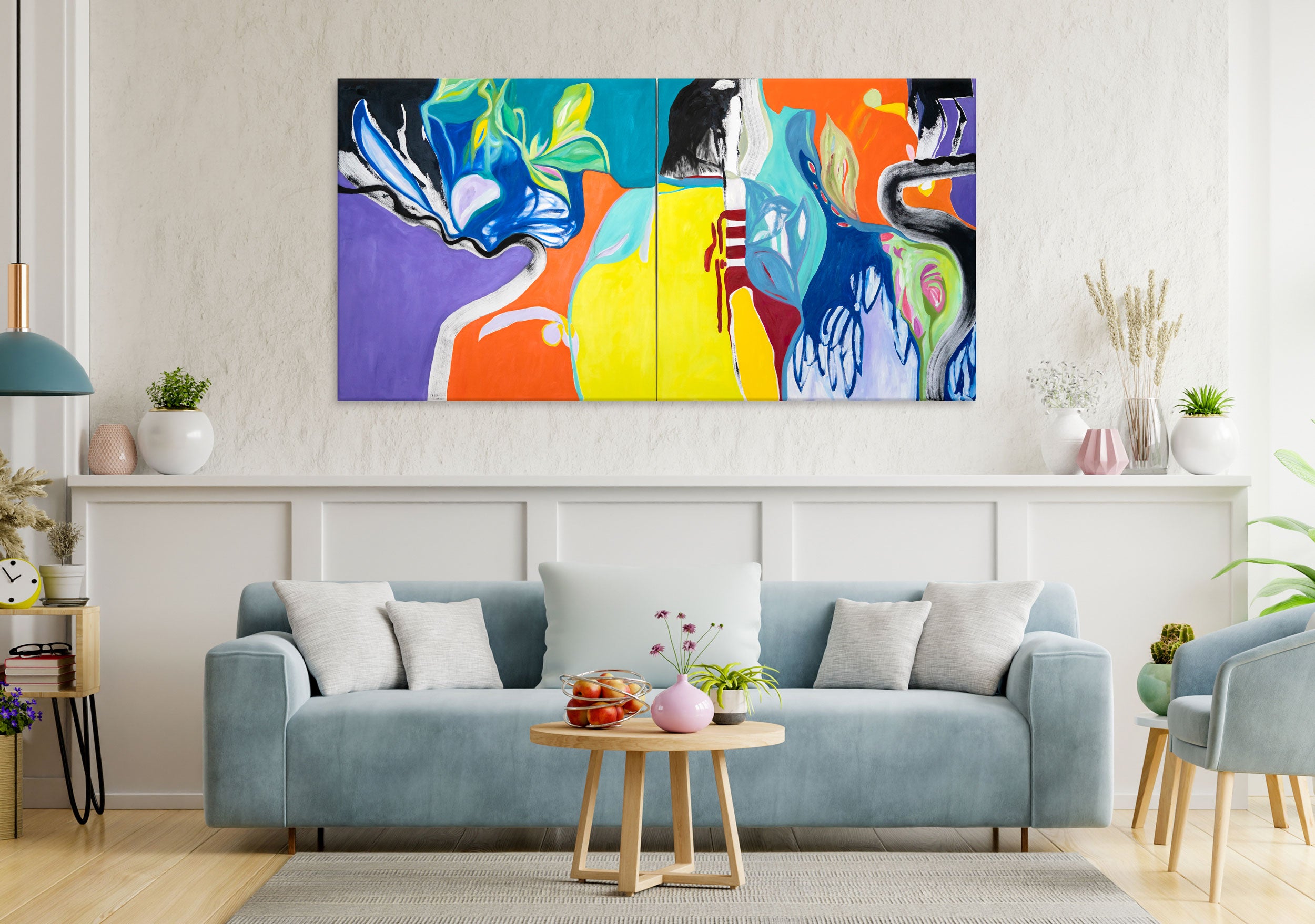 Kabuki (Diptych, 80”x40")