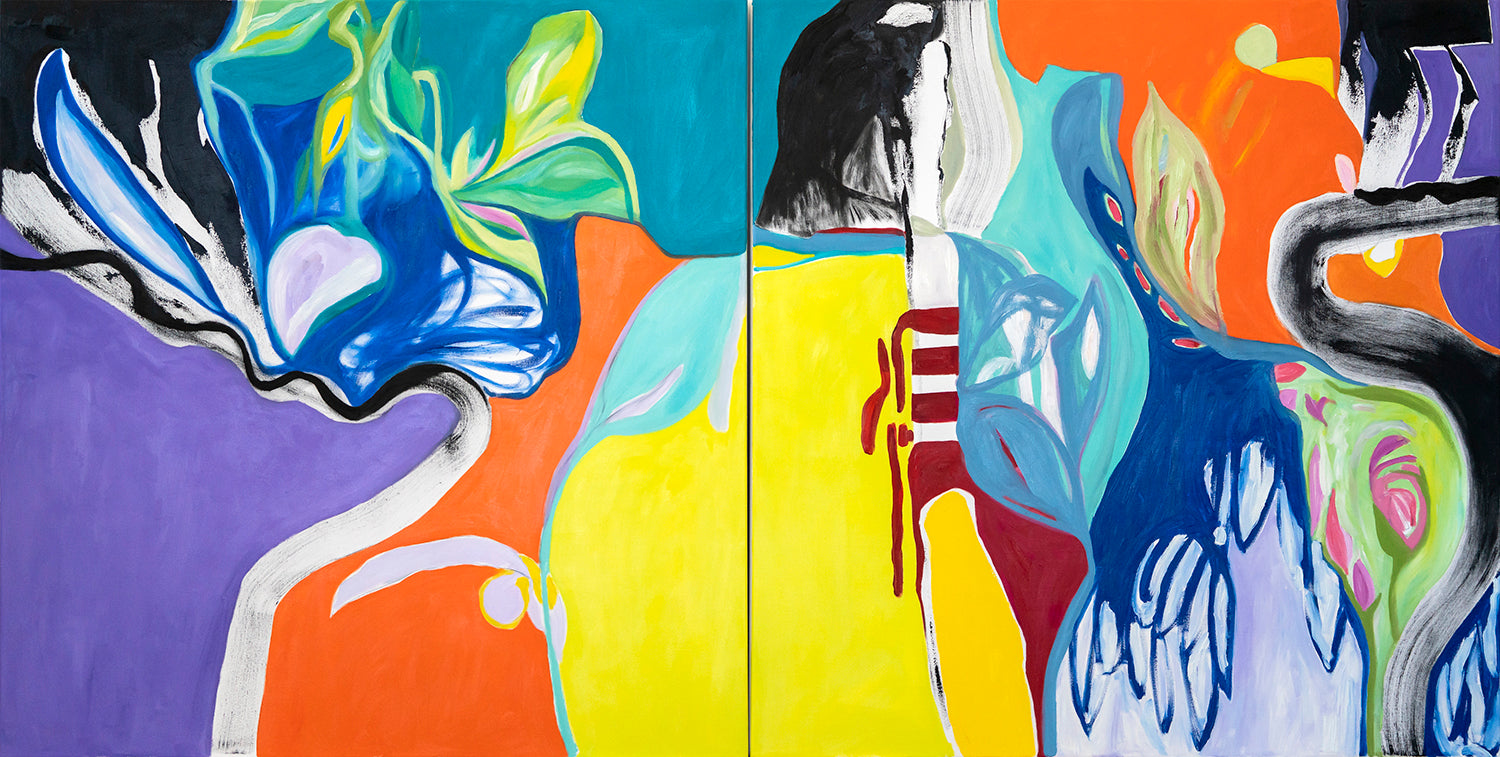 Kabuki (Diptych, 80”x40")