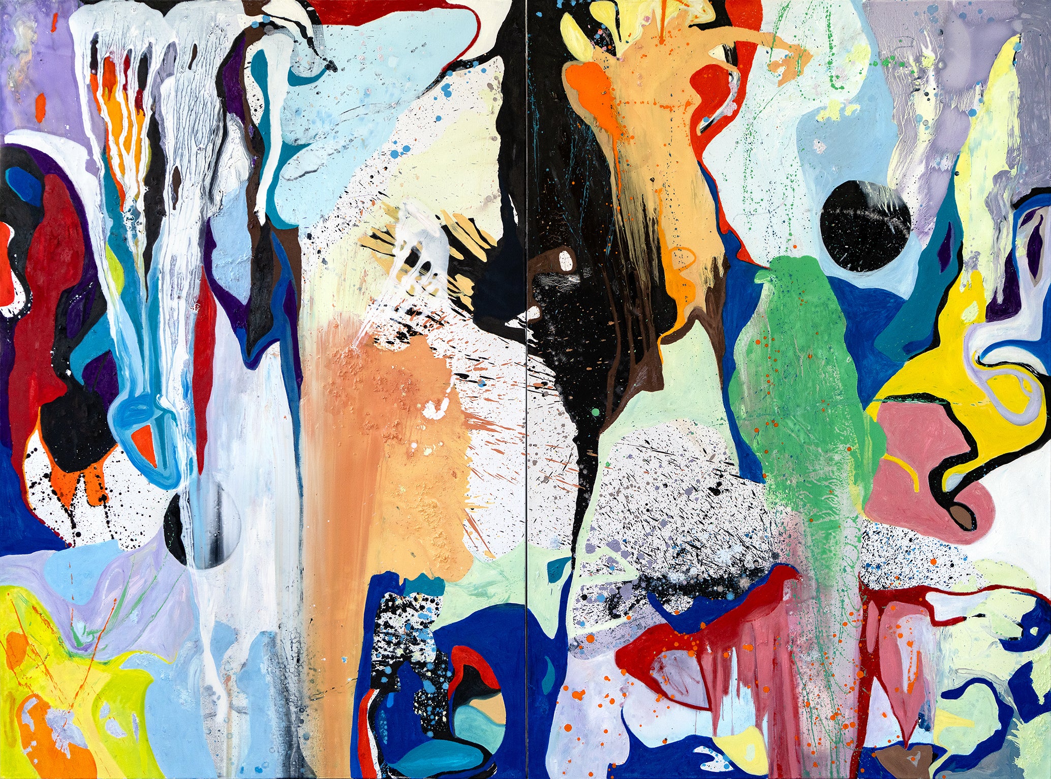 Avian Kiwi (Diptych, 96”x72")