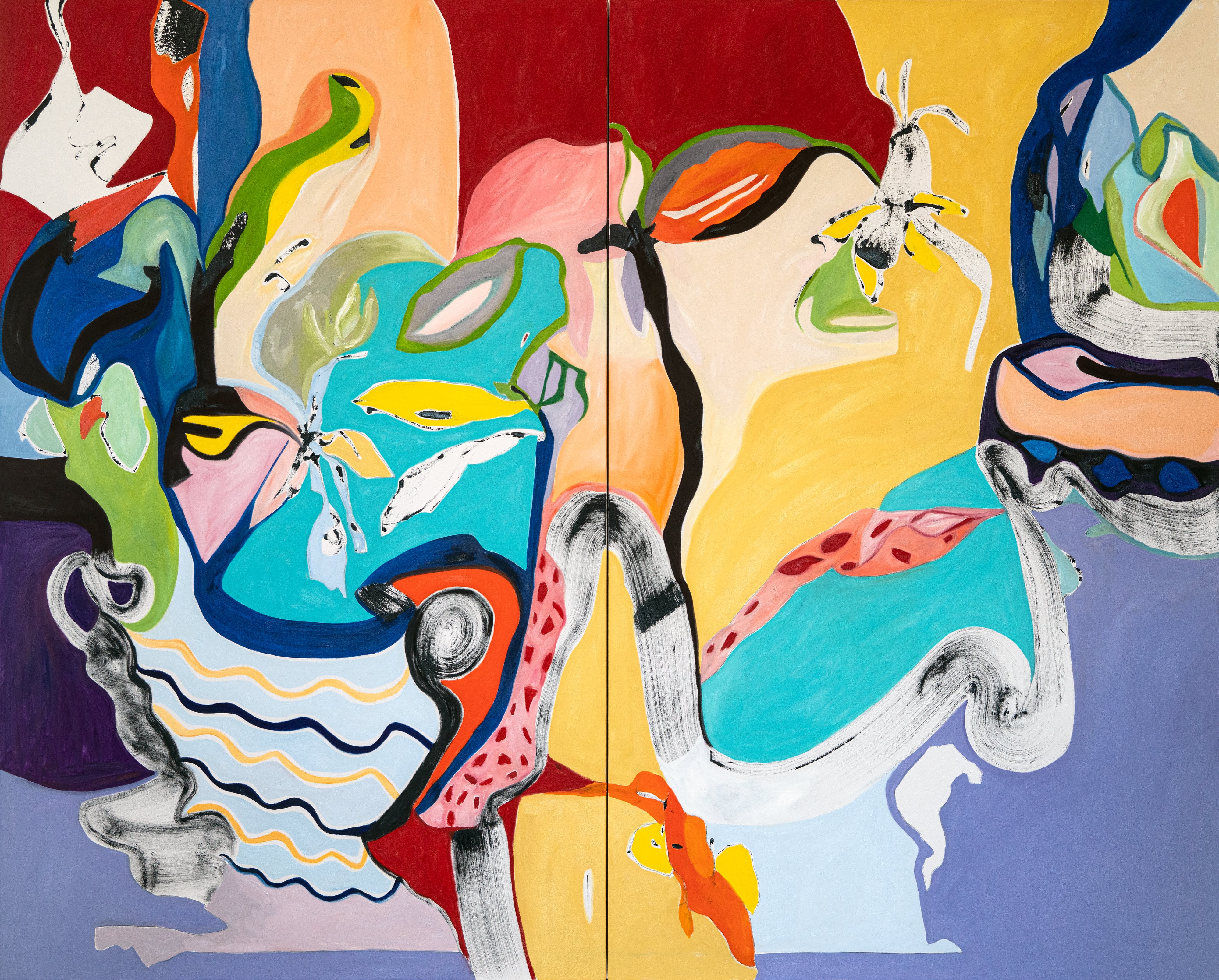 Amuse Bouche (Diptych, 76”x68”)