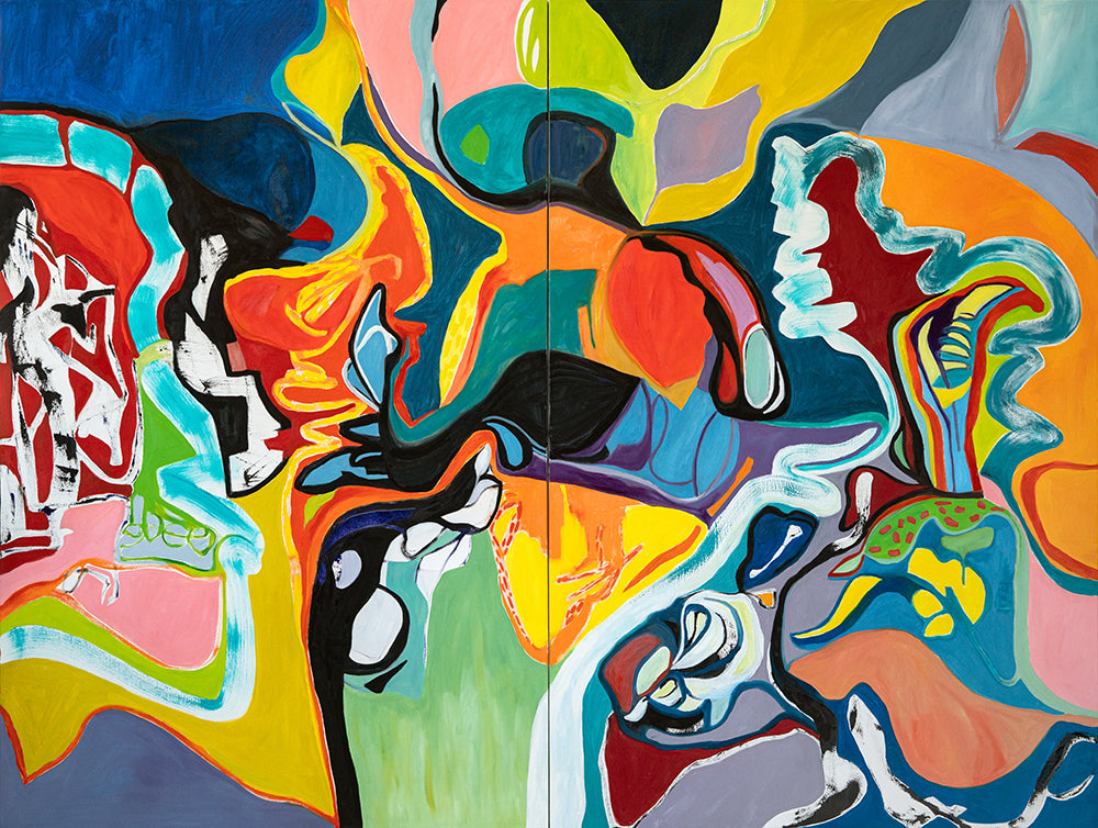 Through the Looking Glass (Diptych, 96”x72")
