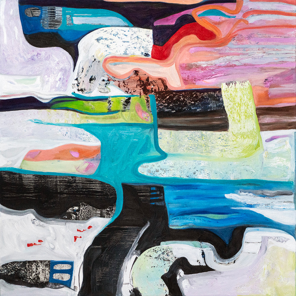 You Can't Step in the Same River Twice no. 1 (40”x40”)