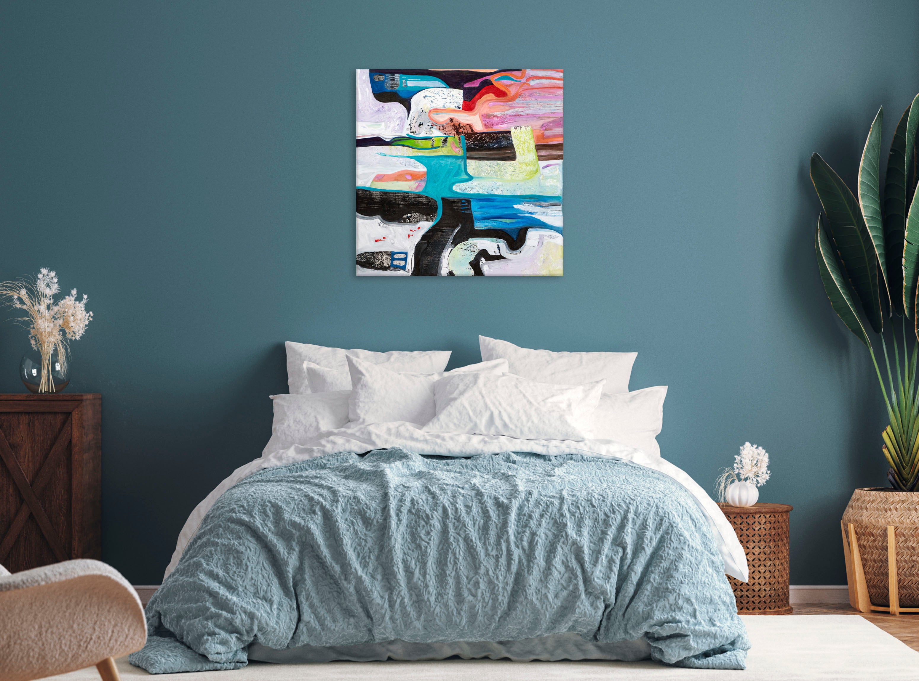 You Can't Step in the Same River Twice no. 1 (40”x40”)